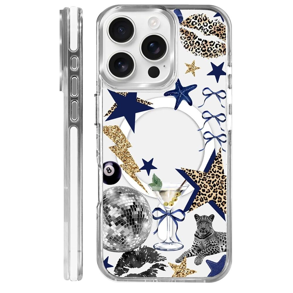 IPhone 16 Pro Case Silicone Pattern Stars Lips Leopard, 20H-180PH002
